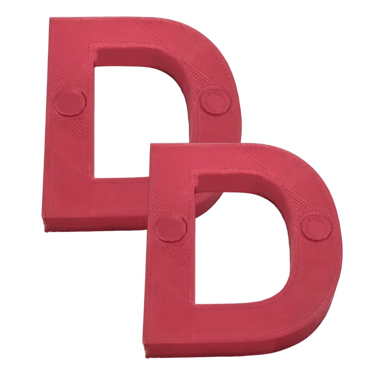 Letras 3D Art Mxafd-026 2 Piezas Rojo