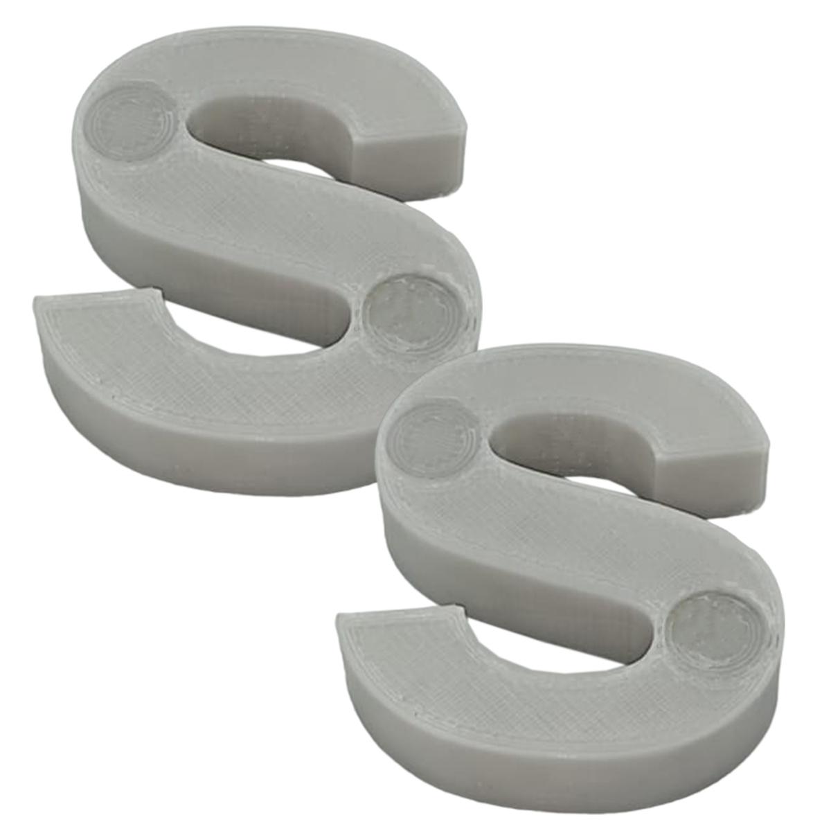 Foto 2 pulgar | Letras Decorativa Profesionales 3d3d Art Mxafy-128 2 Piezas Gris