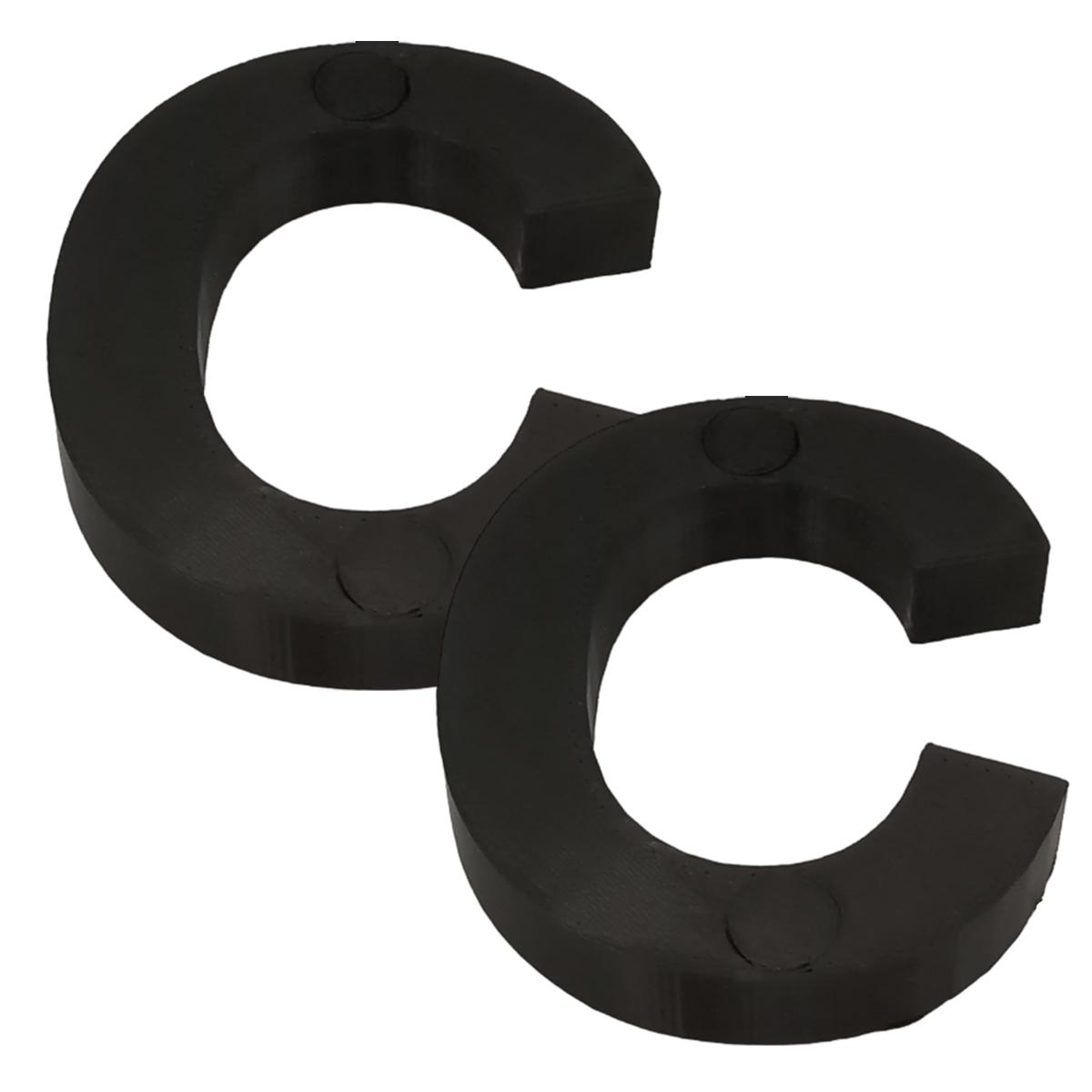 Letras C 3D Art Negras 2 Piezas