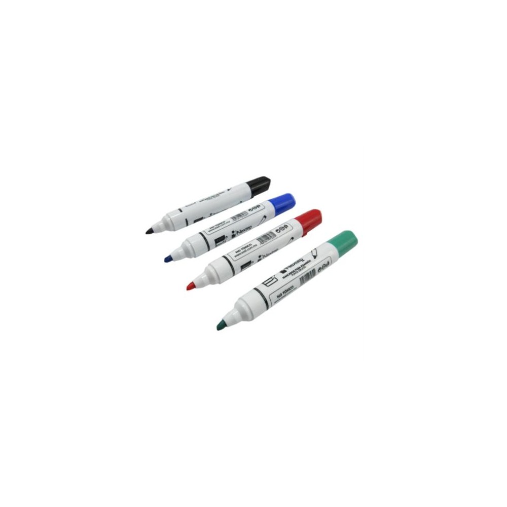 Foto 2 pulgar | Juego Marcador Nextep Para Pizarrón Blanco 4 Colores Punta Gruesa Cincel 4mm