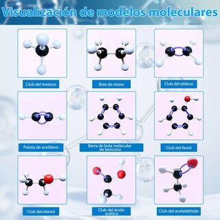 Foto 4 | Kit De Modelo Químico De Estructura Molecular Belug Atóm 444 Pzs Colores