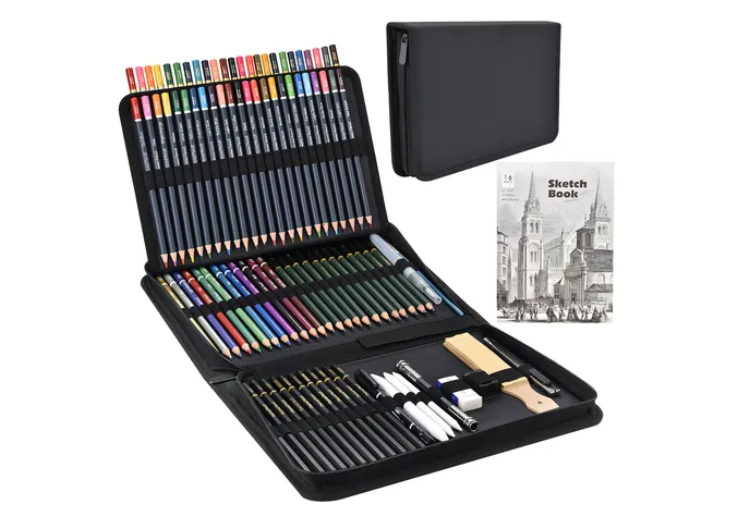 Foto 1 | 96 Xtellar Piezas Kit De Lápices Picool Sketcher De Dibujo Pintura Y Boceto
