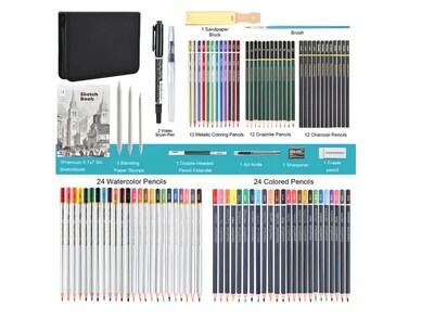 Foto 3 | 96 Xtellar Piezas Kit De Lápices Picool Sketcher De Dibujo Pintura Y Boceto