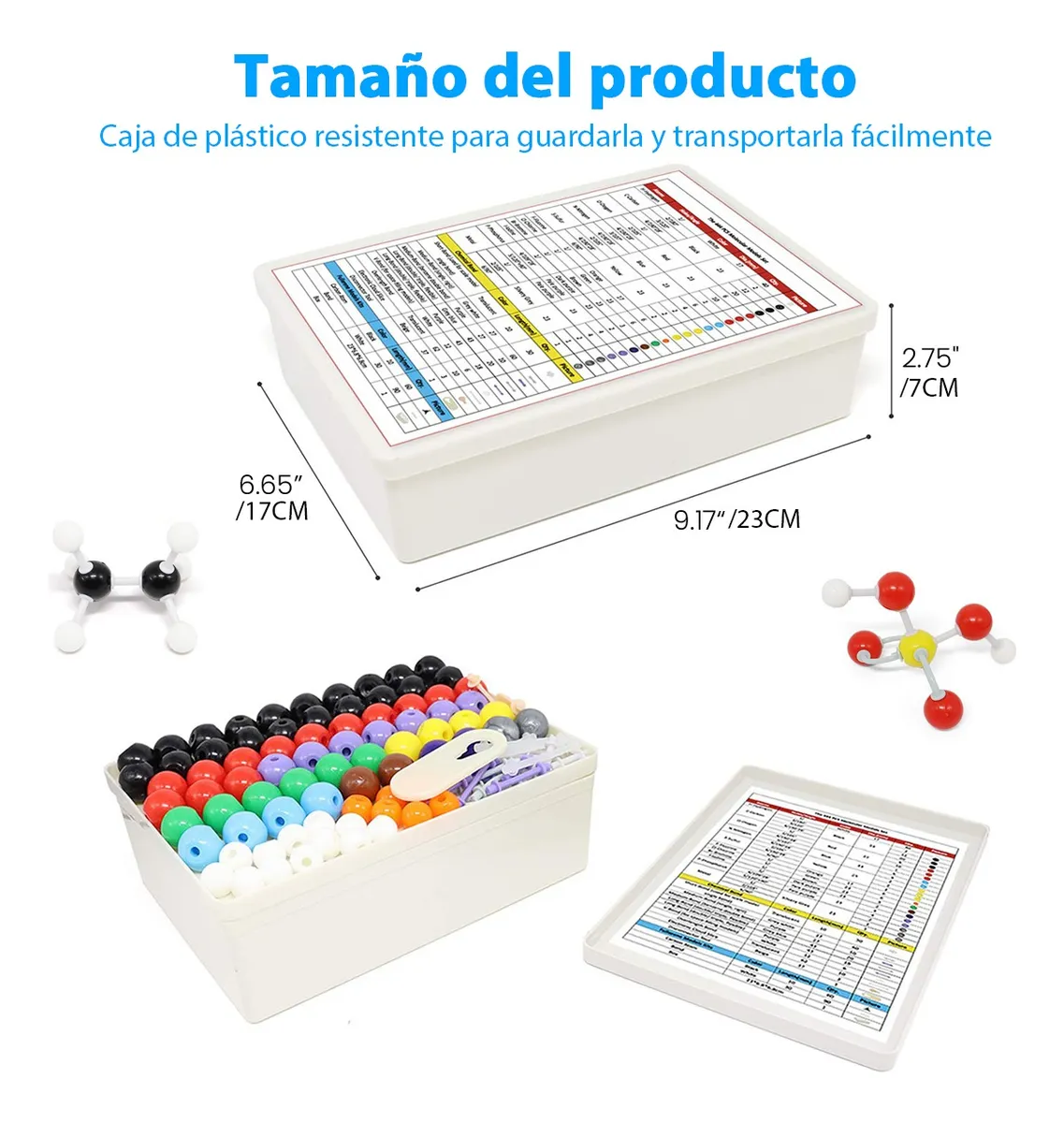 Foto 4 pulgar | Kit De Modelo Químico De Estructura Molecular Lab.G Atóm 444 Pzs Multicolor