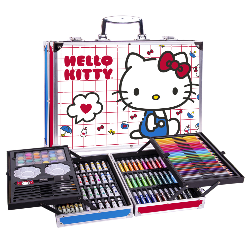 Foto 1 | Berry Hip Set De Arte Profesional Plegable H E Ll O Kitty Con Marcadores, Crayolas Pastel, Acuarelas, Pintura Acrí