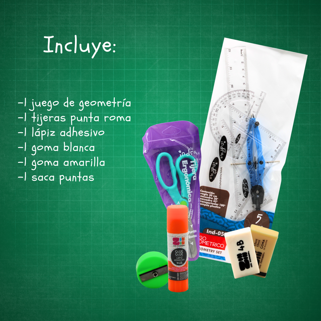 Foto 4 pulgar | Kit Escolar Básico Ideal Para Regreso A Clases Artículos De Útiles Escolares Esenciales Listas Escolares De Pr