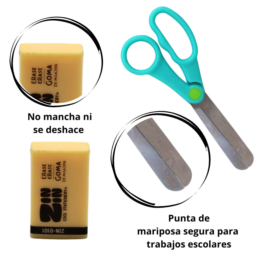 Foto 5 | Kit Escolar Económico Ideal Para Regreso A Clases Artículos De Útiles Escolares Esenciales Listas Escolares Pr