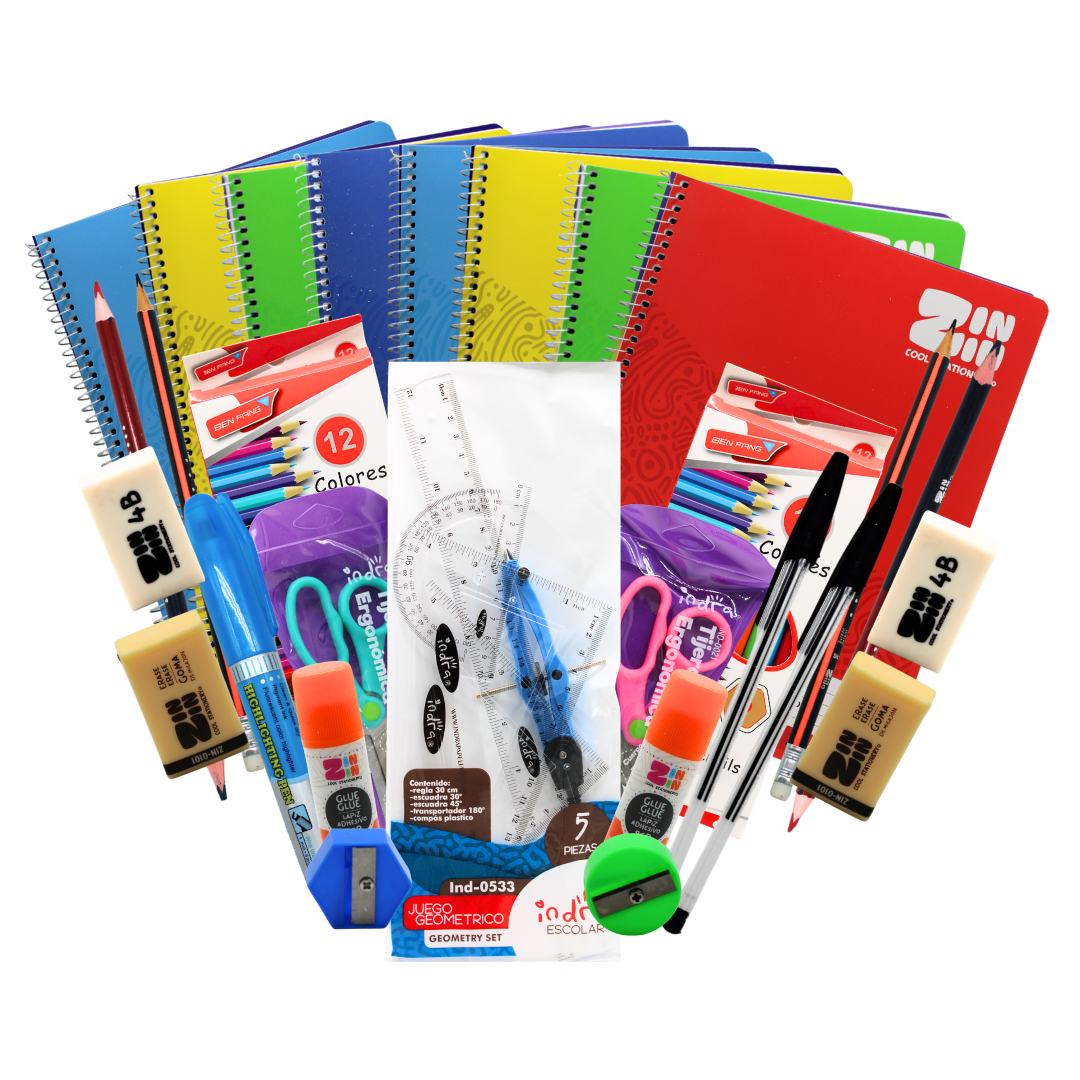 Foto 4 pulgar | Kit Escolar Completo Ideal Para Regreso A Clases Artículos De Útiles Escolares Esenciales Listas Escolares De