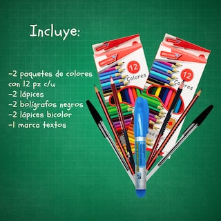 Foto 4 | Kit Escolar Completo Ideal Para Regreso A Clases Artículos De Útiles Escolares Esenciales Listas Escolares De