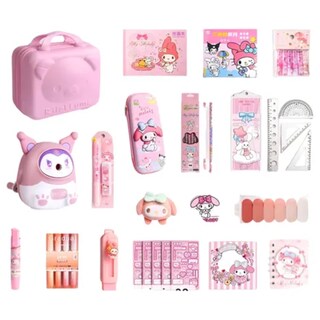 Foto 1 | Kuromi Set De Accesorios Escolares Kawaii 40pz Regreso Clase Rosa