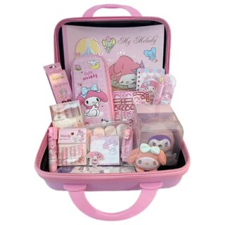 Foto 2 | Kuromi Set De Accesorios Escolares Kawaii 40pz Regreso Clase Rosa