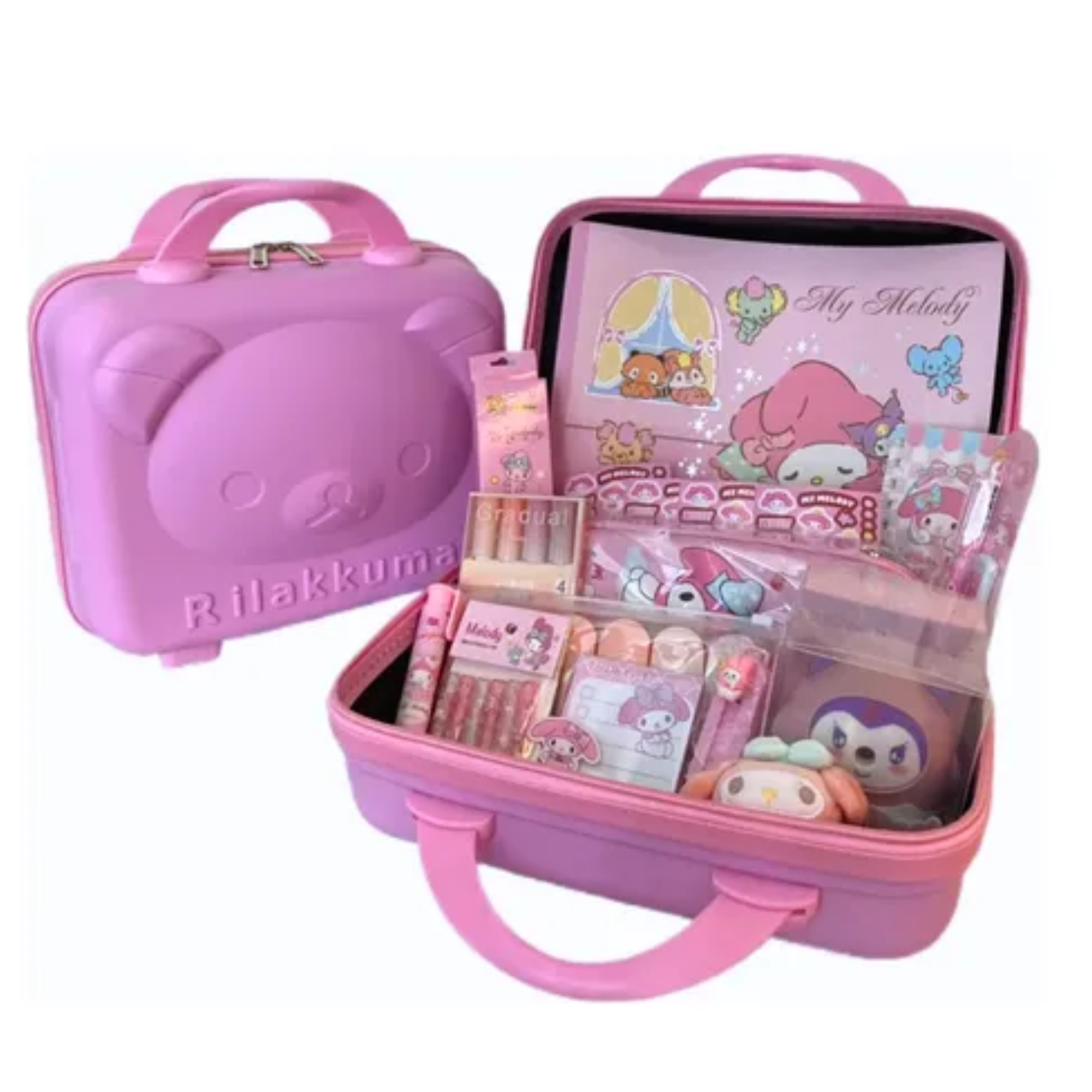 Foto 4 pulgar | Kuromi Set De Accesorios Escolares Kawaii 40pz Regreso Clase Rosa