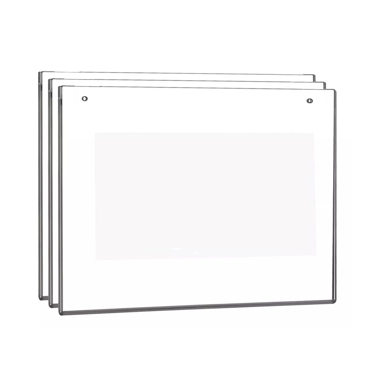 Soporte Horizontal para Hojas de Cartas Acrílico de 4 mm 3 Piezas Transparente