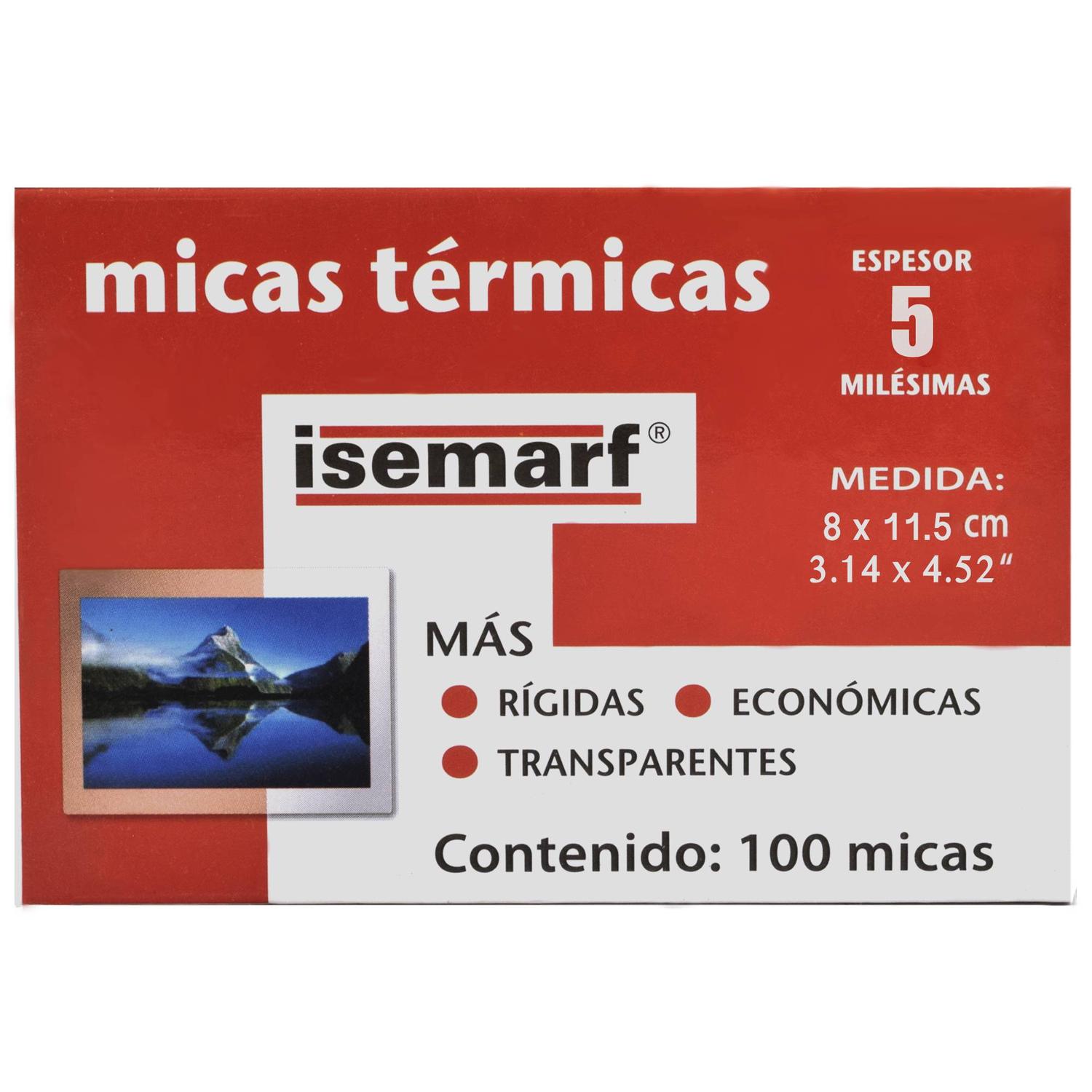 Foto 4 pulgar | Micas Térmicas 100 Piezas Calibre 5 8 X 11.5 Cm Isemarf
