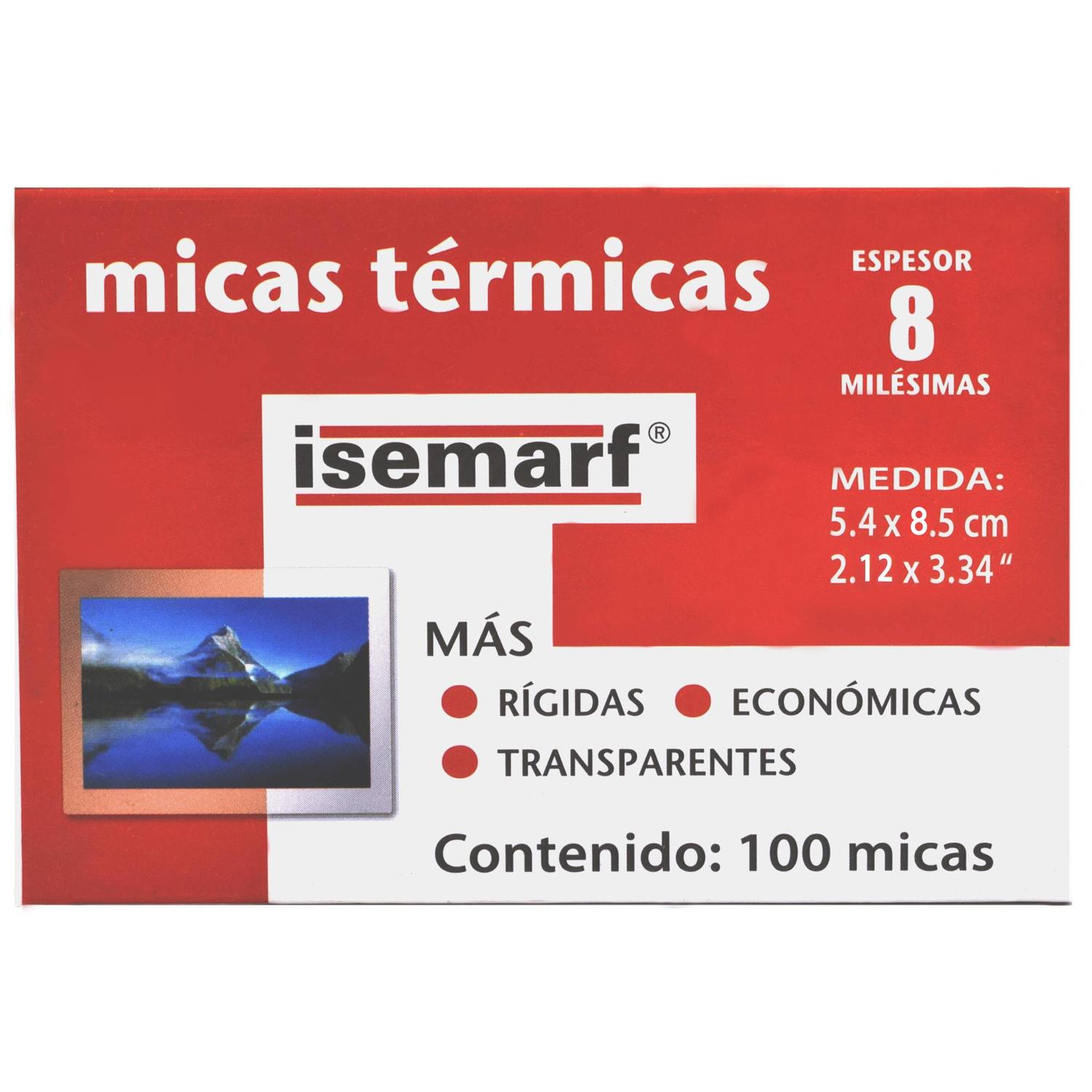 Foto 3 pulgar | Micas Térmicas 100 Piezas Calibre 8 5.4 X 8.5 Cm Isemarf