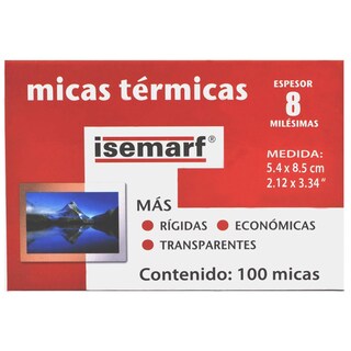 Foto 2 | Micas Térmicas 100 Piezas Calibre 8 5.4 X 8.5 Cm Isemarf