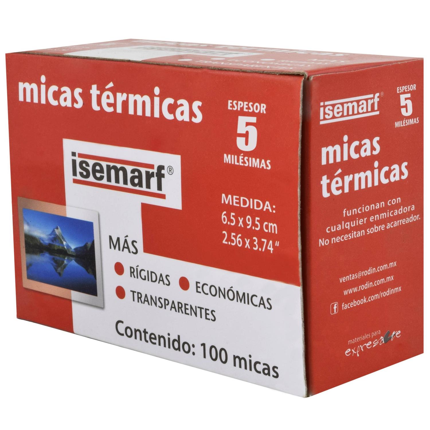 Foto 4 pulgar | Micas Térmicas 100 Piezas Calibre 5 6.5 X 9.5 Cm Isemarf