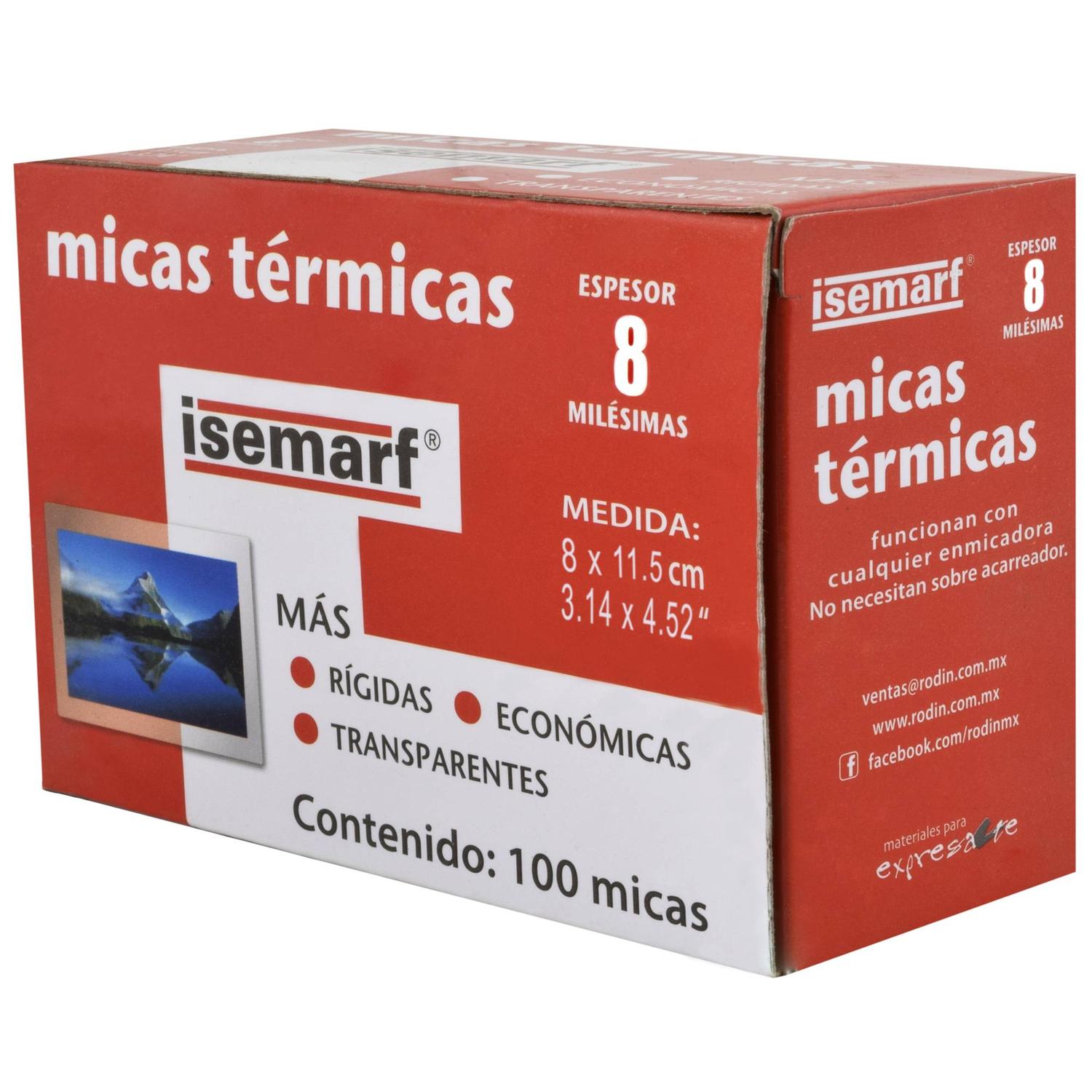 Foto 4 pulgar | Micas Térmicas 100 Piezas Calibre 8 8 X 11.5 Cm Isemarf