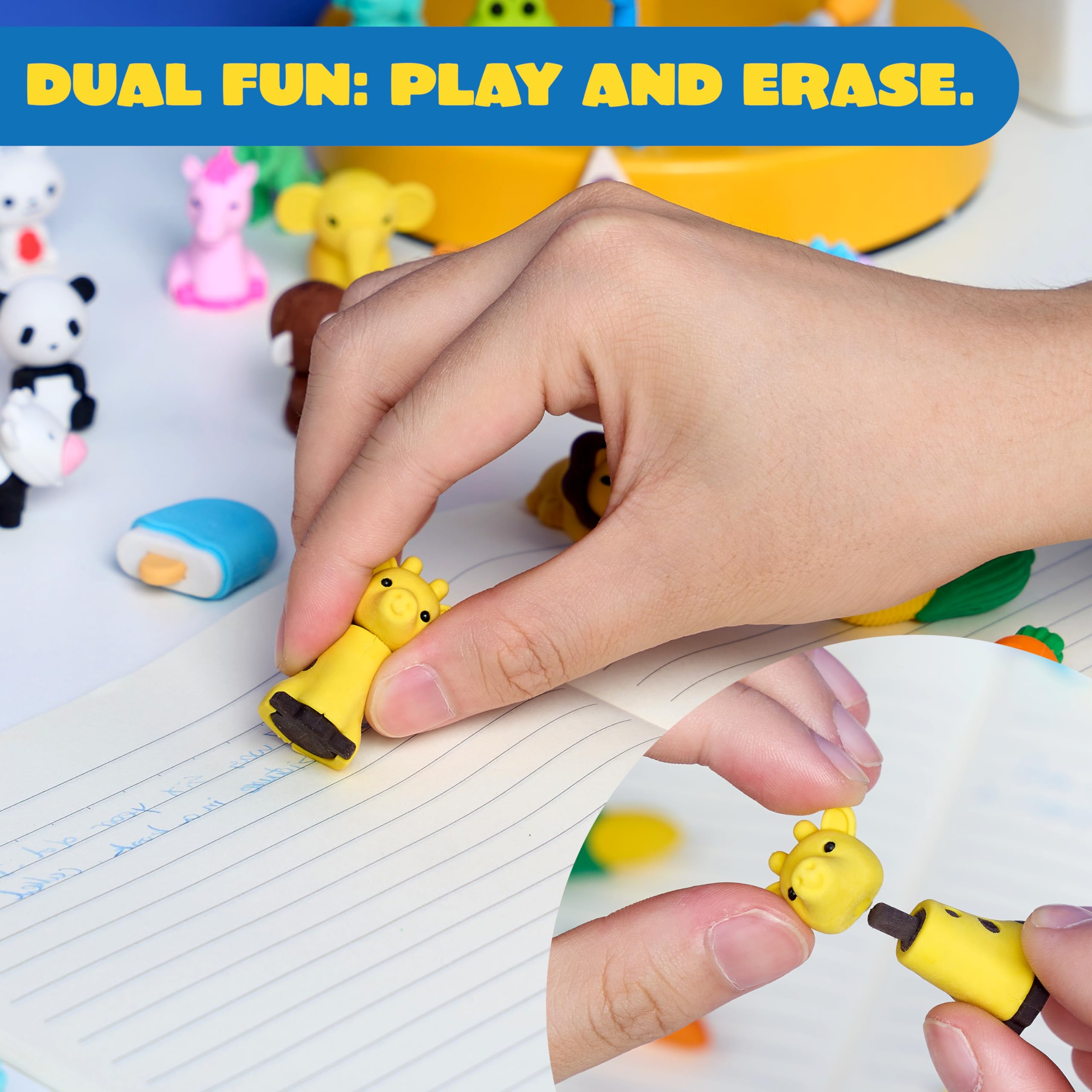 Foto 4 pulgar | Borrador Animal Erasers Joyin 36 Unidades - Venta Internacional