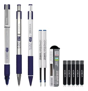 Foto 1 | Zebra Paquete Clásico Max Incluye Portaminas, Bolígrafo Y Pluma Fuente Tinta Azul Más Repuestos Estuche 11 Piezas