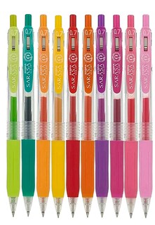 Foto 2 | Bolígrafo Retráctil Zebra Sarasa Clip Secado Rápido 0,7 Mm Colores Surtidos Spring Set Estuche 10 Piezas