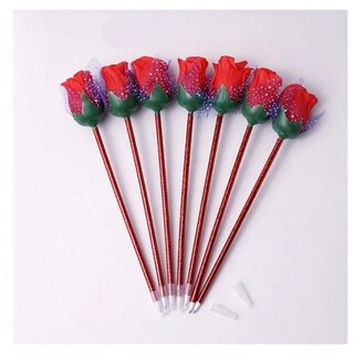 Foto 1 | 12 Plumas Con Rosa: Regalo Perfecto Para Escritores