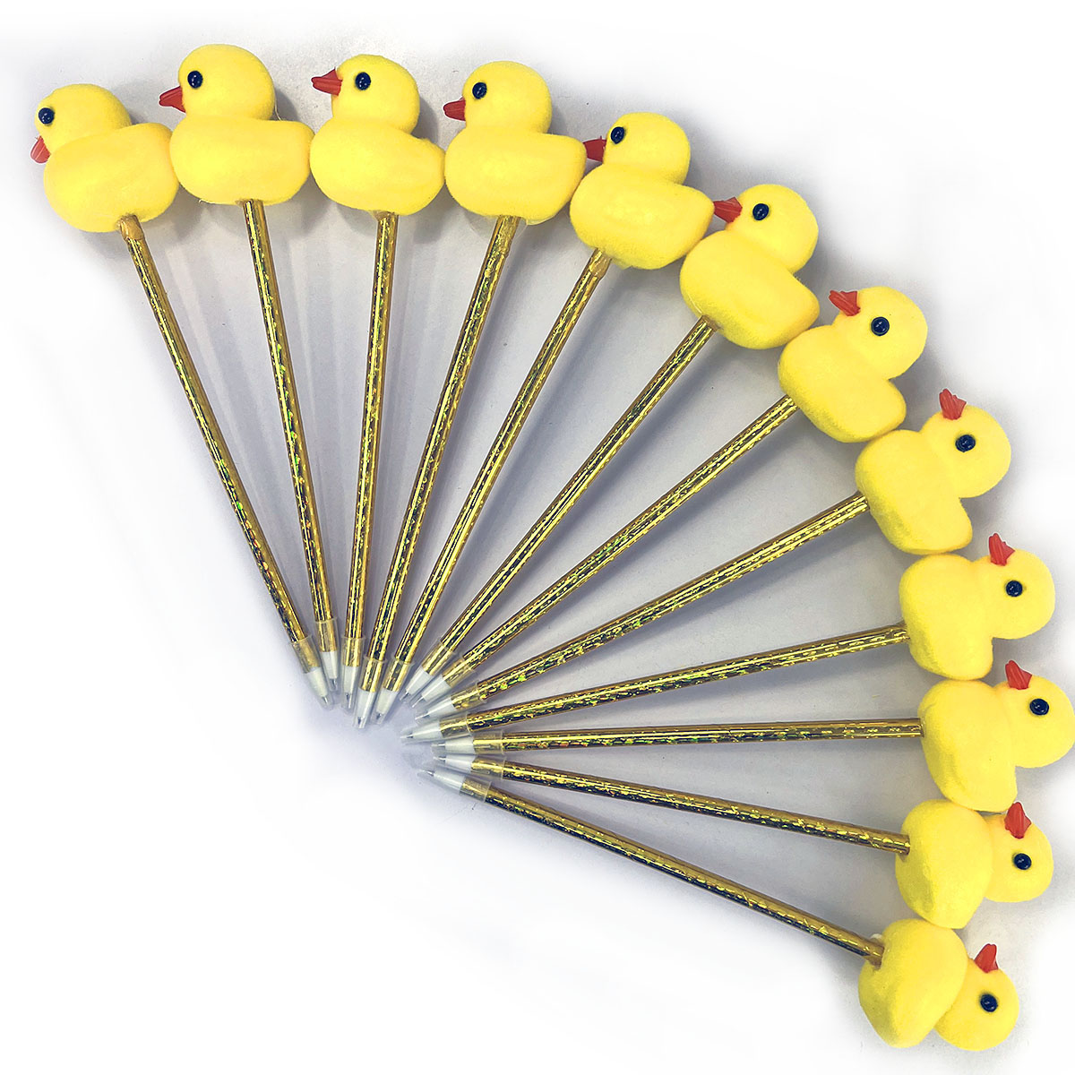 Foto 4 pulgar | Plumas Con Patito - 12 Piezas - Diseño Divertido Y Práctico