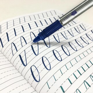 Foto 4 | Pluma Fuente V-301 Tinta Recargable Acero Inoxidable Zebra. Exterior Azul