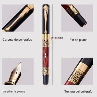 Foto 4 | Elegante Estilográfica De Alta Calidad Con Tinta Incluida Lab.g Rojo