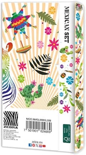 Foto 7 | Kit De Bolígrafos Y Marcadores Zebra Mexican Set Lucha Libre Multicolor Colores Surtidos Estuche 8 Piezas