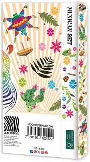 Foto 7 | Kit De Bolígrafos Y Marcadores Zebra Mexican Set Biodiversidad Nopal Colores Surtidos Estuche 8 Piezas
