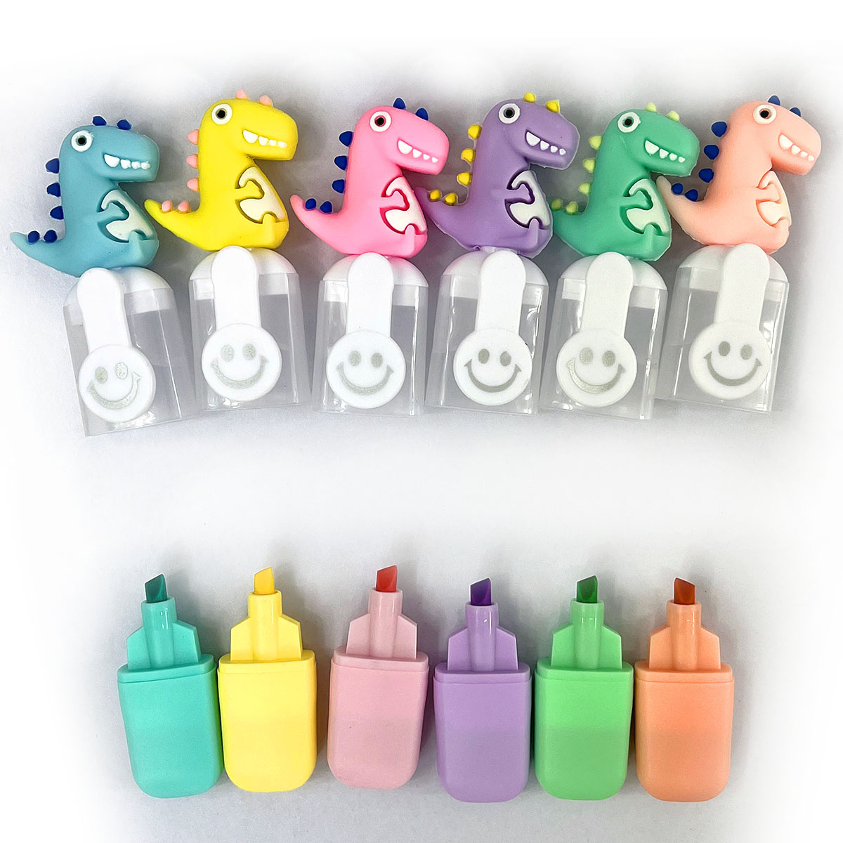 Foto 4 pulgar | Set De Marca Textos Dinosaurio -24 Paquete Color Vibrantes