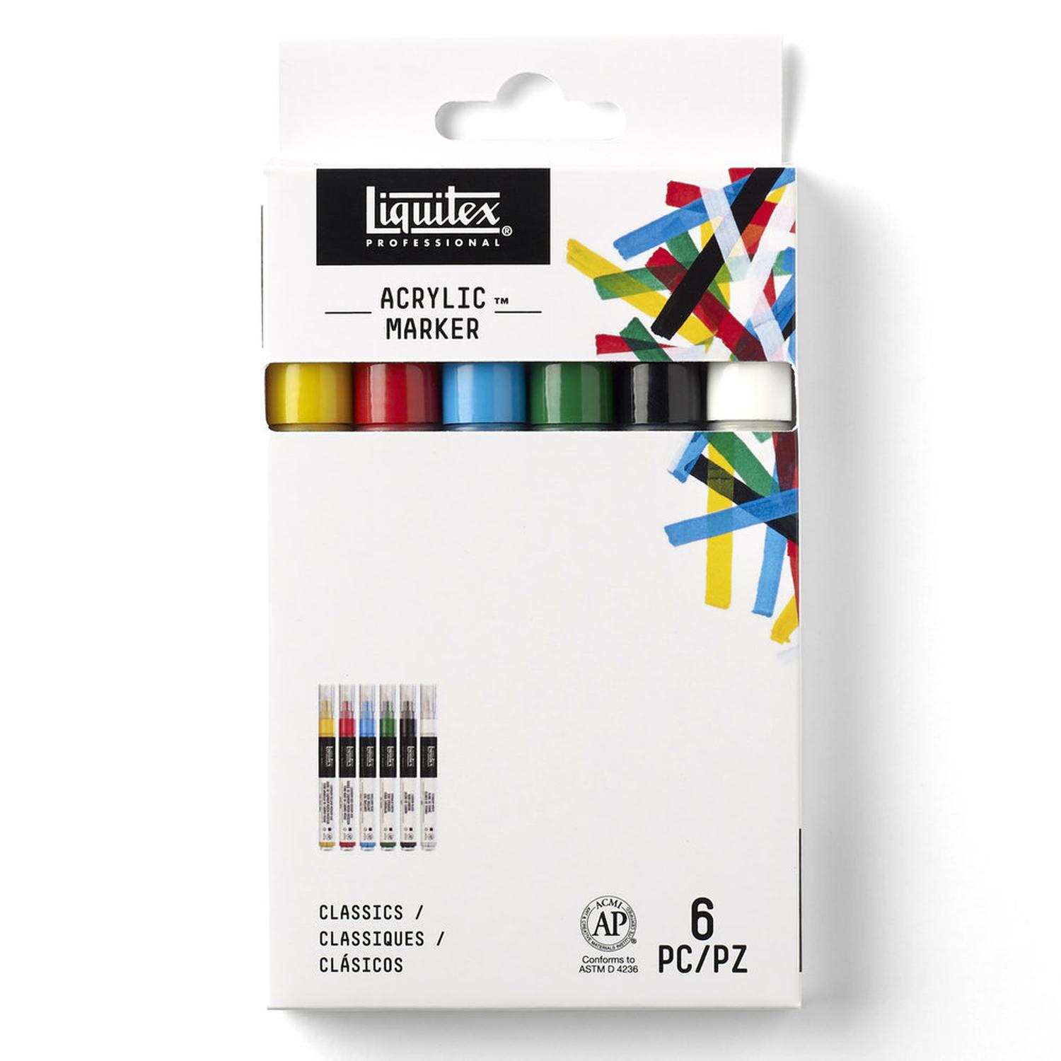 Foto 3 pulgar | Set De Marcadores Acrílicos Con 6 Colores 2mm Liquitex