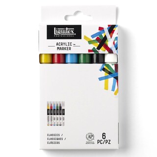 Foto 2 | Set De Marcadores Acrílicos Con 6 Colores 2mm Liquitex
