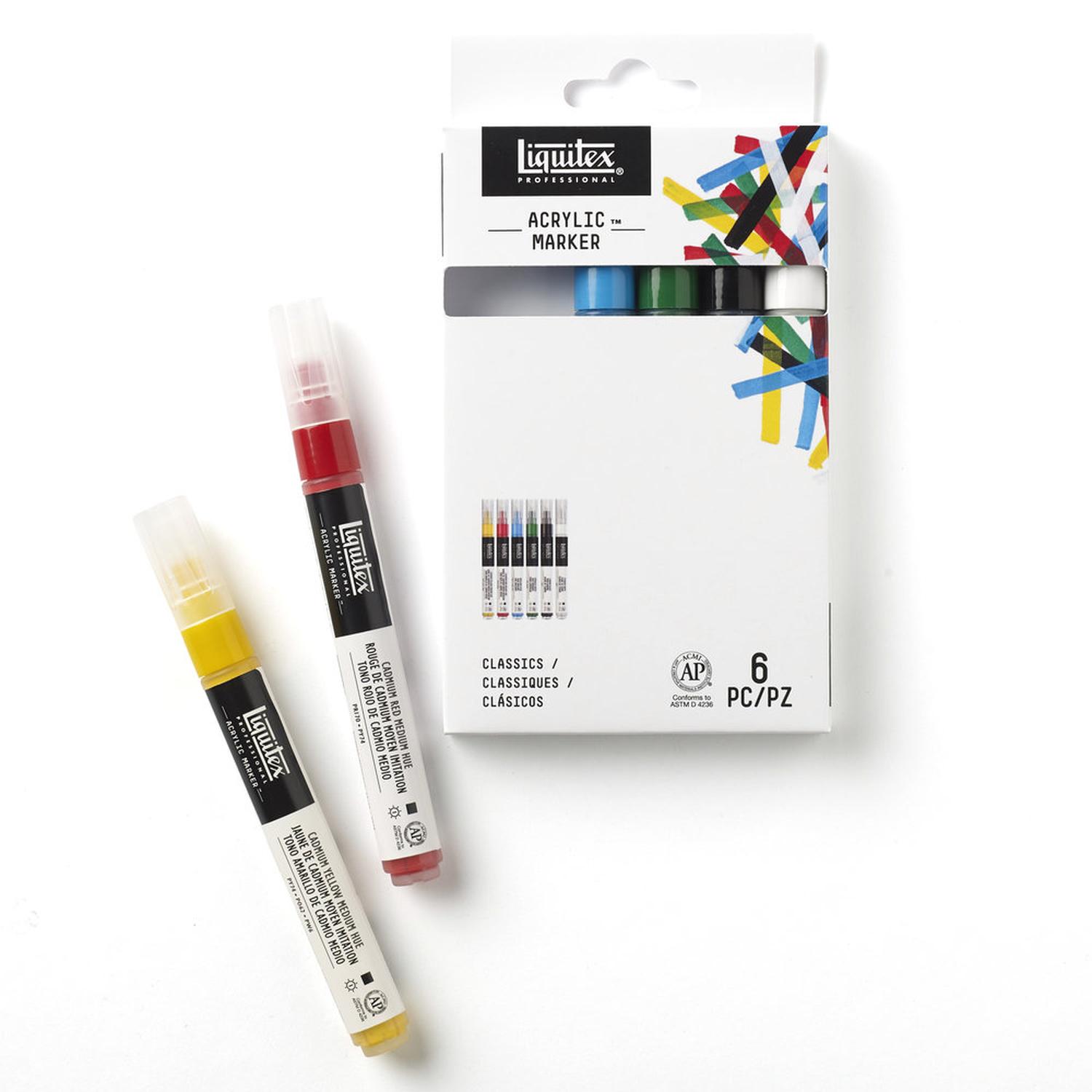 Foto 5 | Set De Marcadores Acrílicos Con 6 Colores 2mm Liquitex