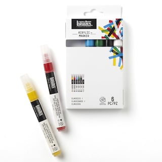 Foto 5 | Set De Marcadores Acrílicos Con 6 Colores 2mm Liquitex