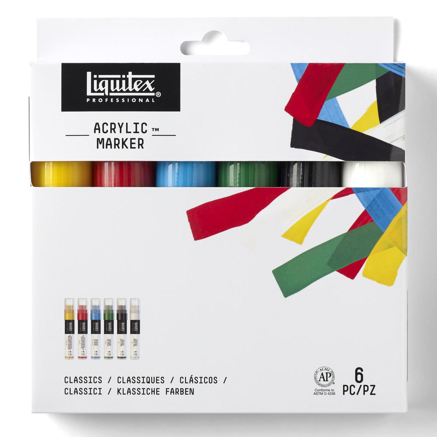 Foto 4 pulgar | Set Con 6 Marcadores 15 Mm Liquitex