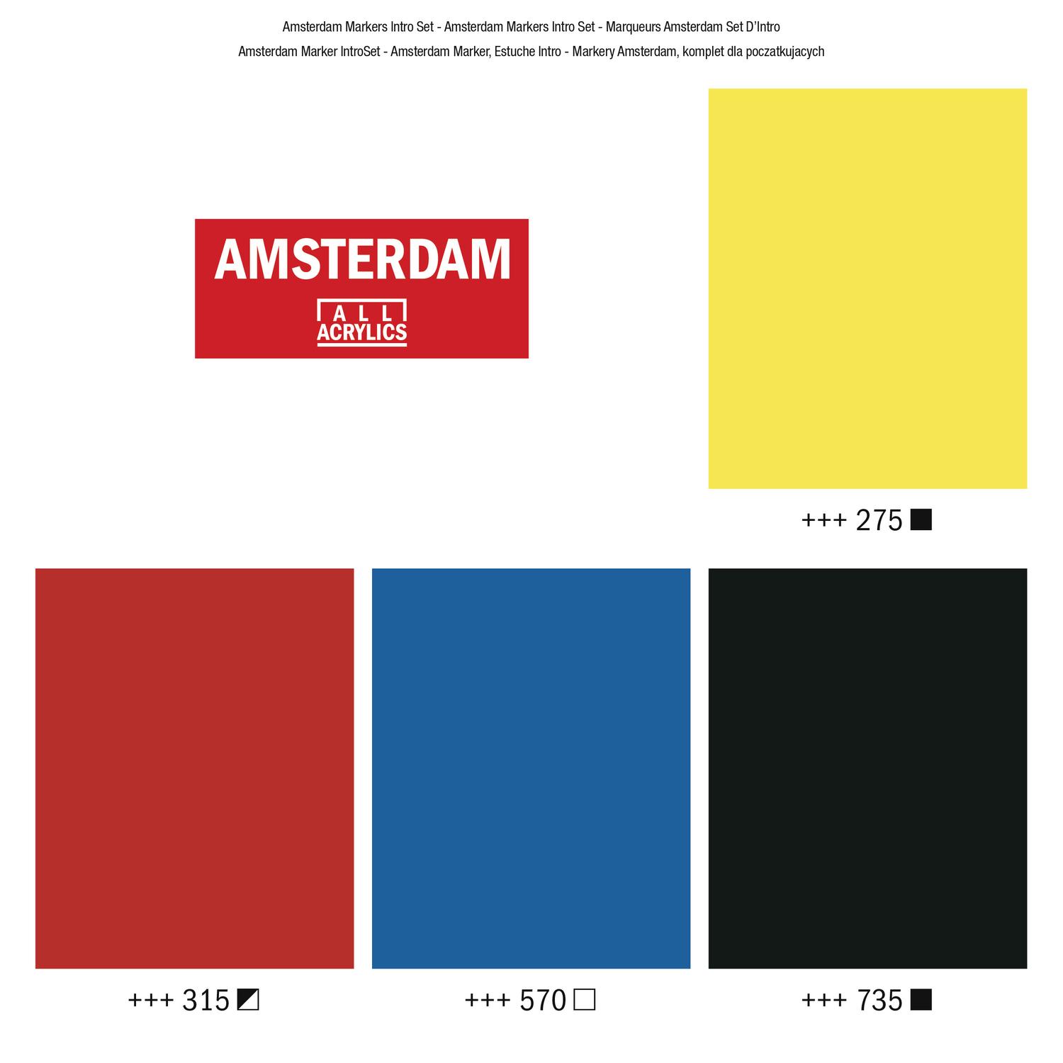 Foto 2 | Set Con 4 Marcadores 4mm Acrilicos Amsterdam Royal Talens