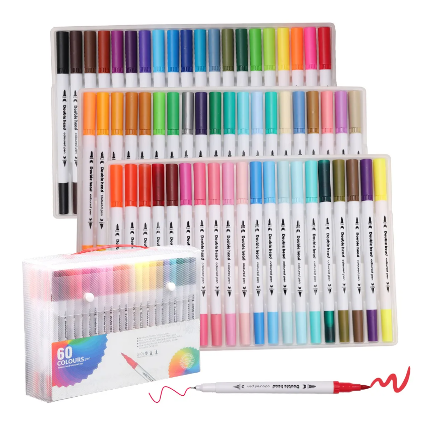 Foto 1 | 60 Colores Marcadores Plumones Punta De Pincel Dual Brush