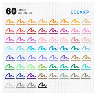 Foto 4 | 60 Colores Marcadores Plumones Punta De Pincel Dual Brush
