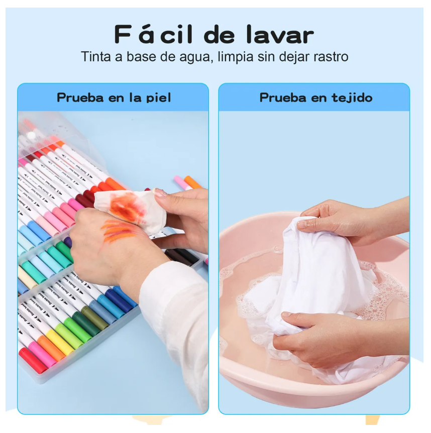 Foto 6 pulgar | 60 Colores Marcadores Plumones Punta De Pincel Dual Brush