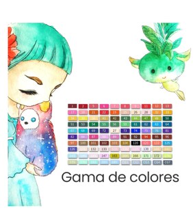 Foto 3 | Marcadores Doble Punta Plumones Punta 100 Colors