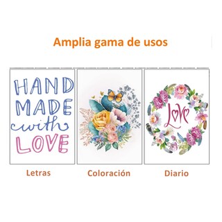 Foto 5 | Marcadores De Doble Punta 120 Colores Plumones Punta Pincel Lab.g Multicolor