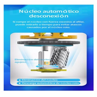 Foto 4 | Sacapuntas Afilador De Lápiz Con Suministro Automático Lápiz Rojo Belug