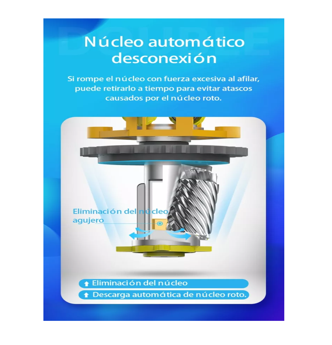 Foto 5 pulgar | Sacapuntas Afilador De Lápiz Lab.g Con Suministro Automático Lápiz Rojo