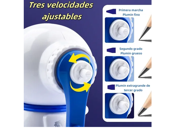 Foto 3 pulgar | Sacapuntas Manual Xtellar Astronauta