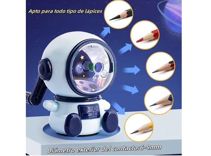 Foto 4 pulgar | Sacapuntas Manual Xtellar Astronauta
