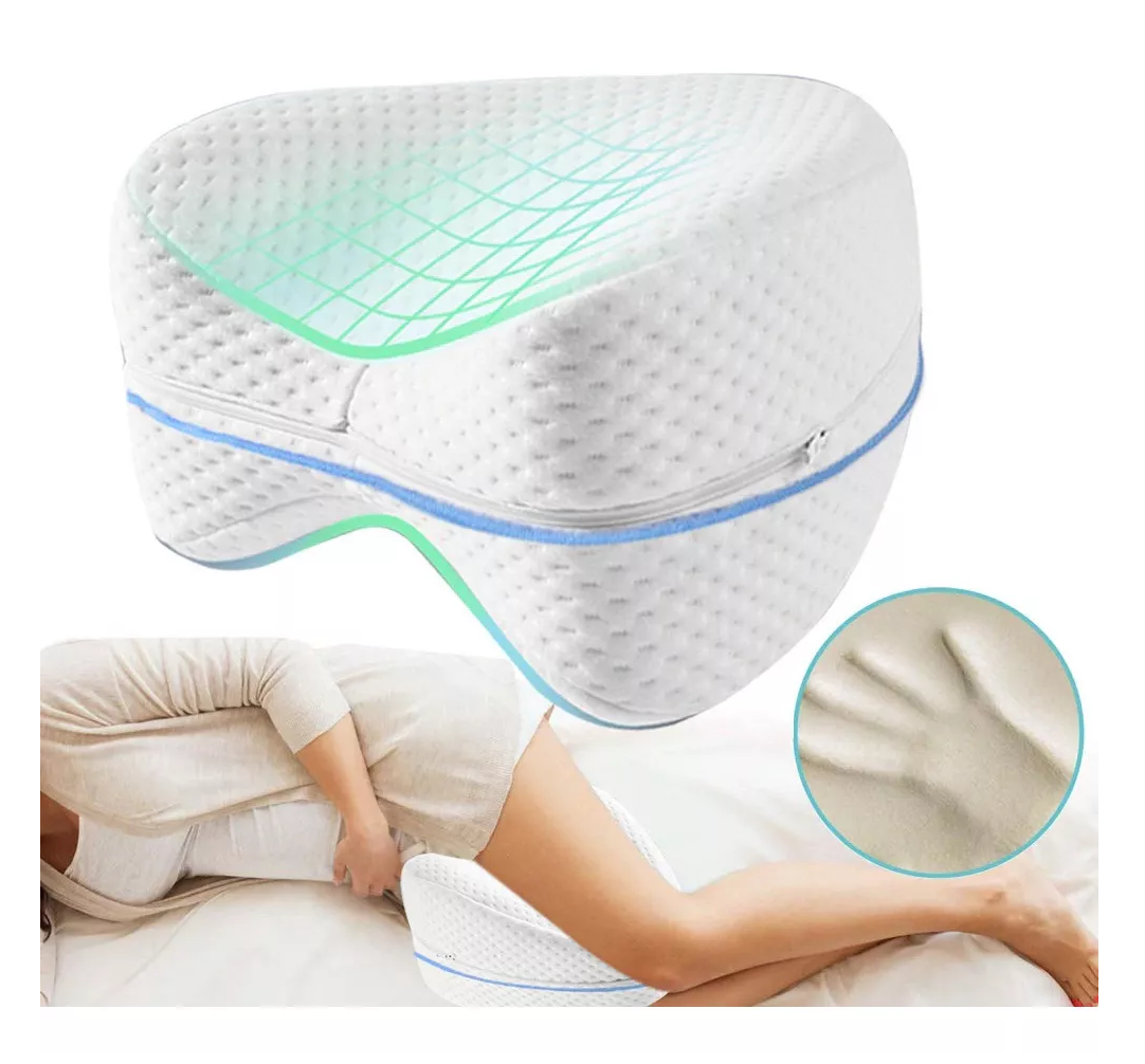 Foto 6 pulgar | Almohada Ortopedica Curva Ergonomica Piernas Rodillas, Blanco