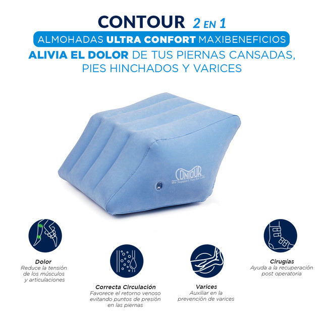 Foto 3 pulgar | Almohada Para Piernas Ultra Confort Contour Leg Forever Healting Alivio De Varices E Hinchazón Y Dolor