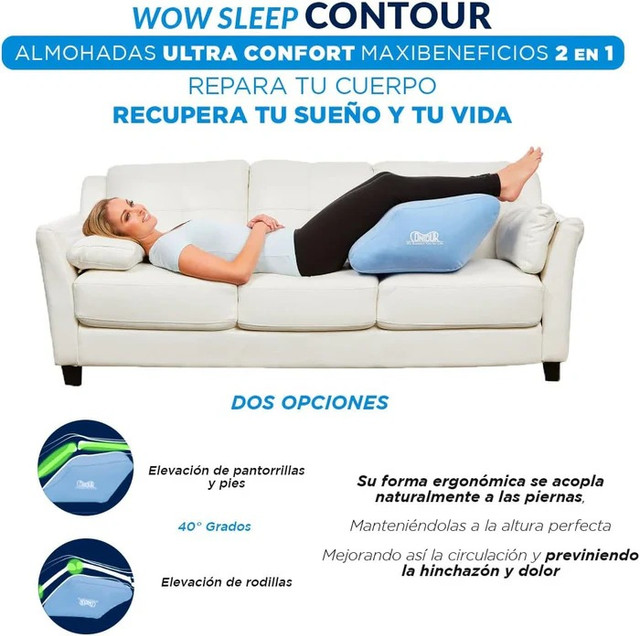Foto 5 pulgar | Almohada Para Piernas Ultra Confort Contour Leg Forever Healting Alivio De Varices E Hinchazón Y Dolor